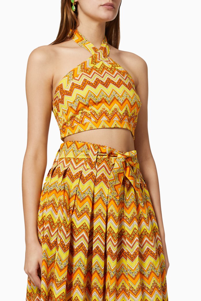 

Cross Body Crop Top, Yellow