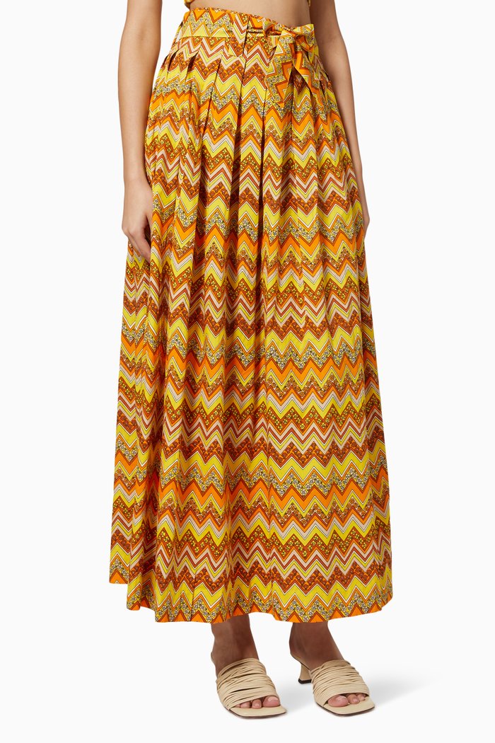 

Tie Up Maxi Skirt, Yellow