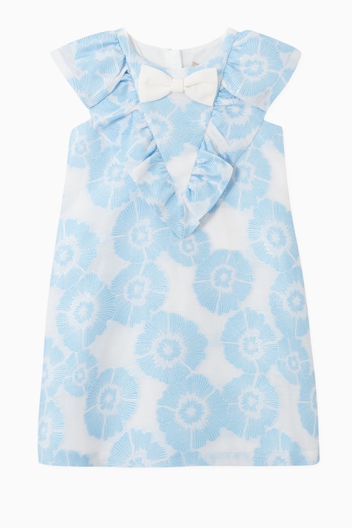 

Ruffle Shift Dress, Blue