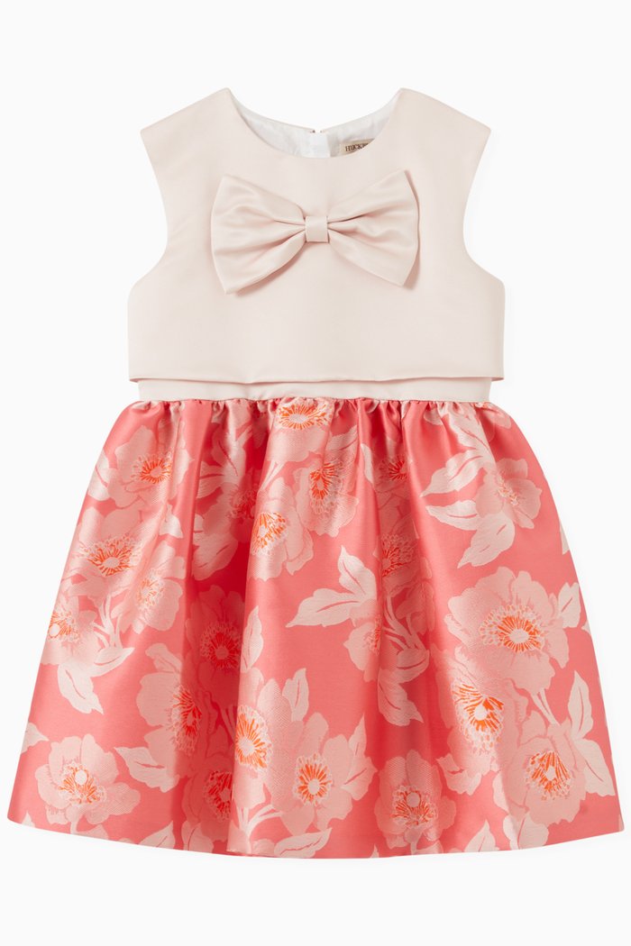 

Dual Colour Tiered Bodice Dress, Pink