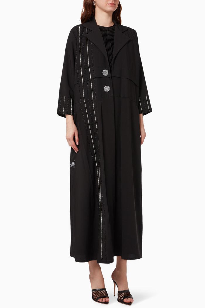 

Coat Abaya with Crystals, Black