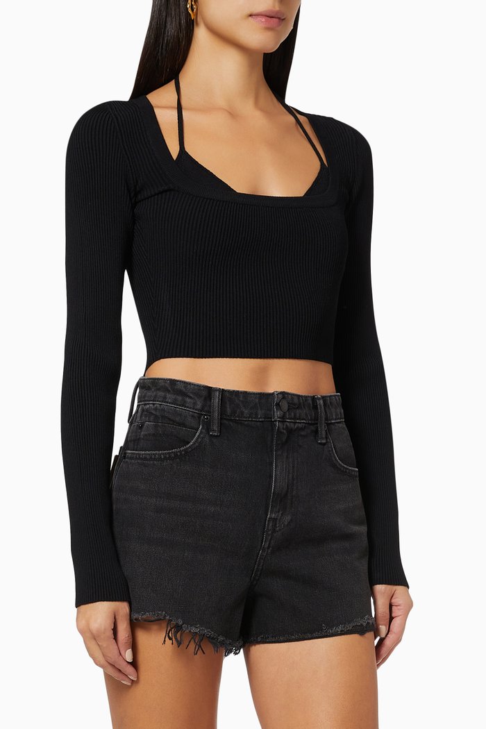 

Yukita Top in Engineered Rib, Black