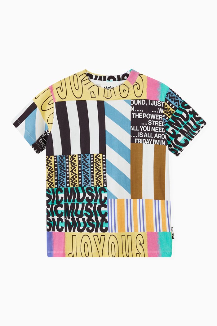 

Road Print T-Shirt in Organic Cotton, Multicolour