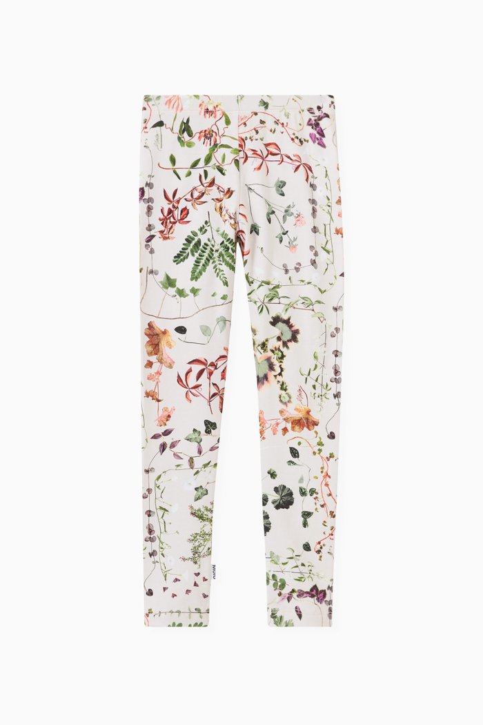 

Floral Print Leggings in Jersey, Pink