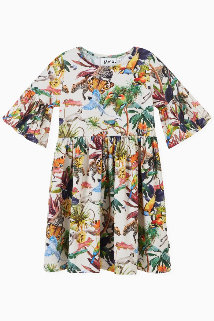 

Chastity Dress in Organic Cotton Stretch, Multicolour