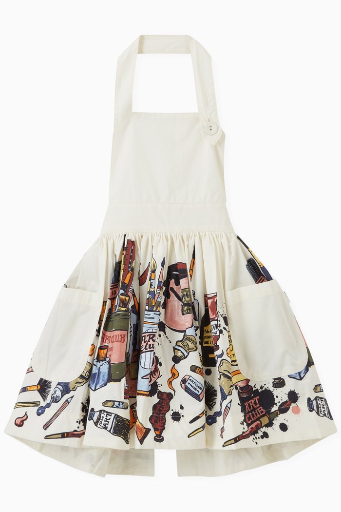 

Halter Neck Dress in Poplin, White
