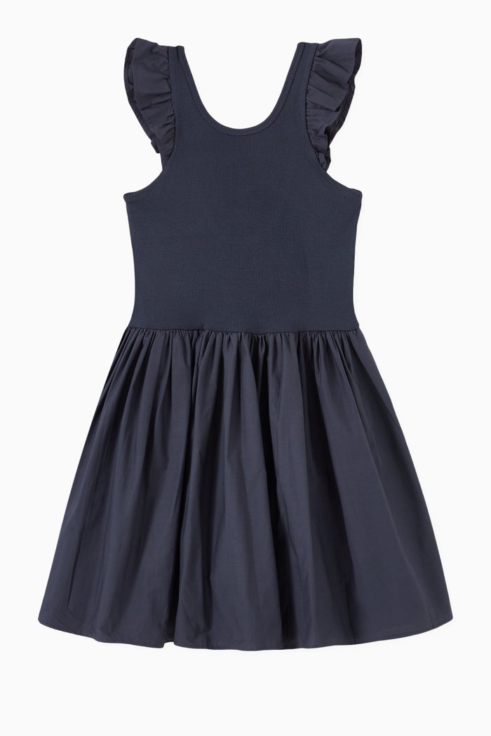 

Cloudia Dress in Organic Cotton, Blue