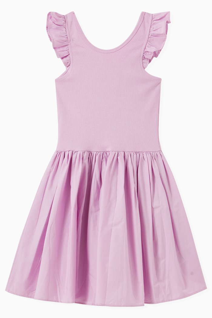 

Cloudia Dress in Organic Cotton, Purple