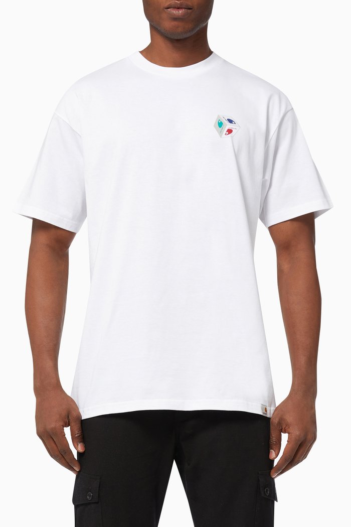 

Cube Graphic T-Shirt in Cotton, White