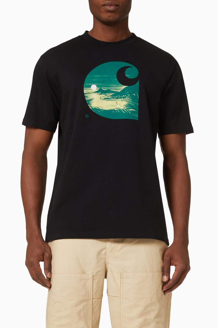 

Gulf C T-shirt in Cotton, Black