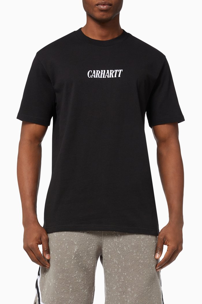 

Multi Star Script T-Shirt in Cotton, Black