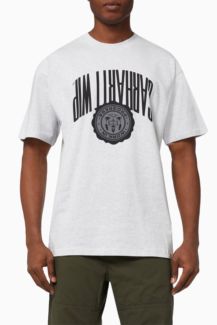 

Upside Down T-Shirt in Cotton, Grey
