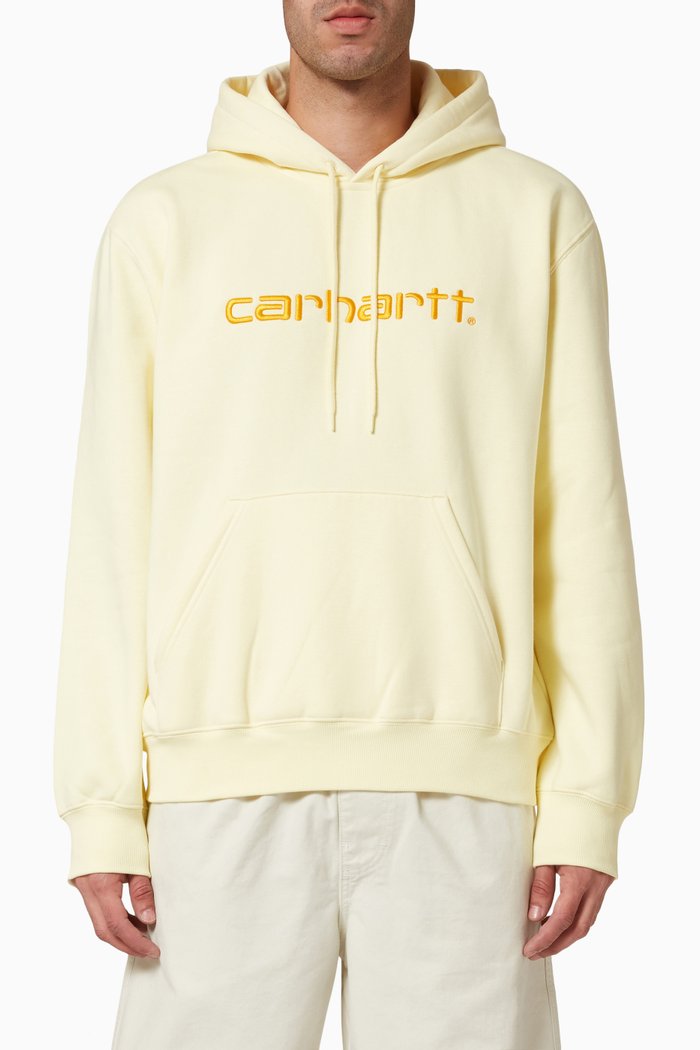 

Hooded Sweatshirt in Cotton Jersey, Yellow