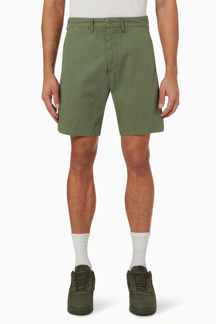 

John Shorts in Cotton, Green