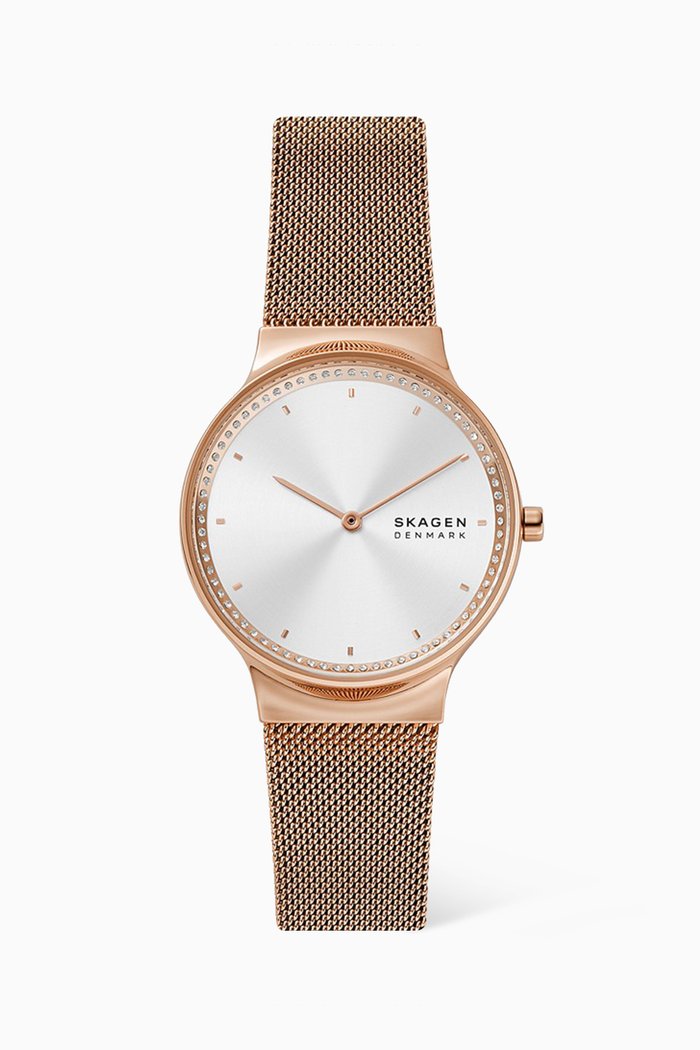 

Freja 34mm Quartz Watch, Rose gold