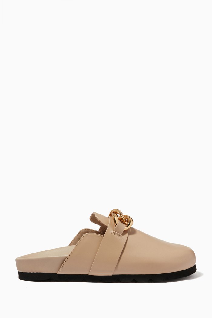 

Fireside Chain Clogs in Leather, Neutral