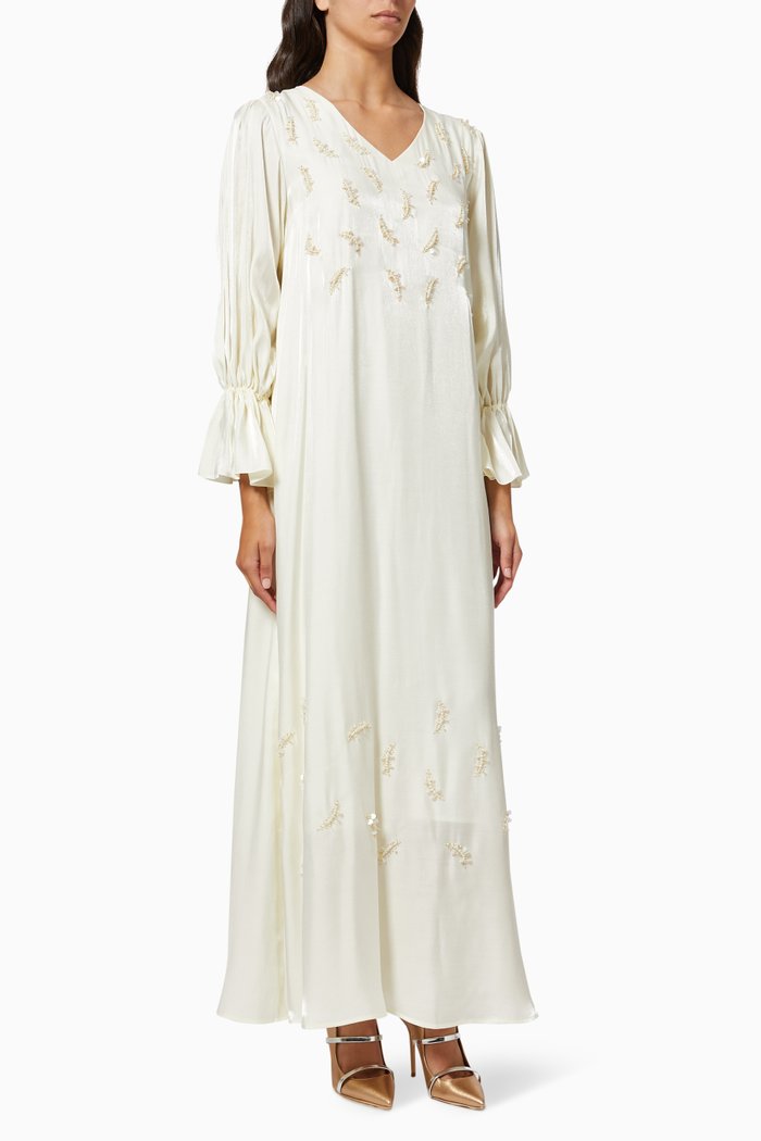 

Pearl Kaftan in Shiny Crepe, Neutral