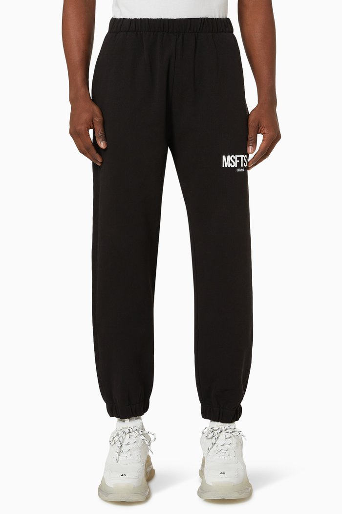 Logo Sweatpants in Fleece, Black