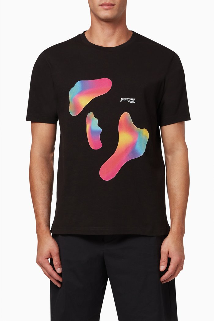 

Abstract T-shirt in Cotton, Black