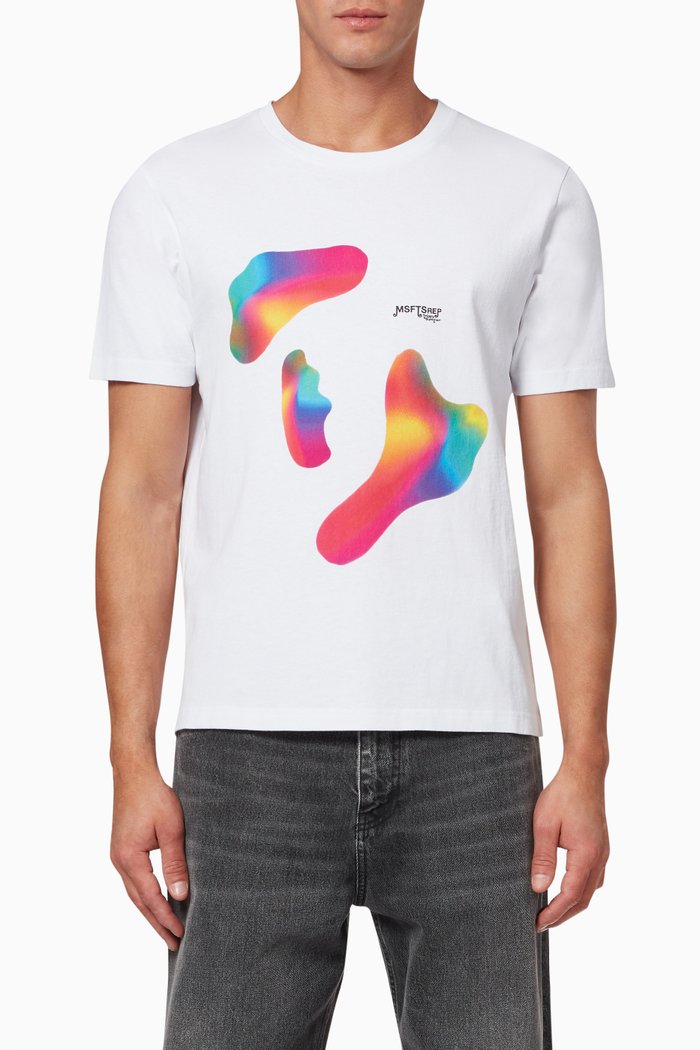 

Abstract T-shirt in Cotton, White
