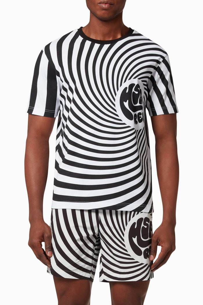 Spiral T-shirt in Cotton Jersey, Black