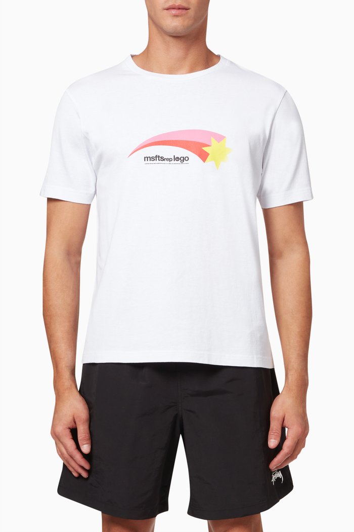 

Star Print T-shirt in Cotton, White