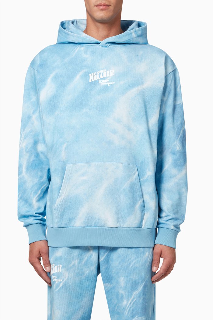 

Wetsuit Print Hoodie in Fleece, Blue