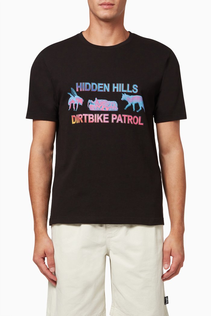 

Dirt Bike T-shirt in Cotton Jersey, Black