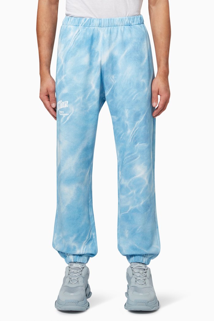

Wetsuit Print Sweatpants in Fleece, Blue