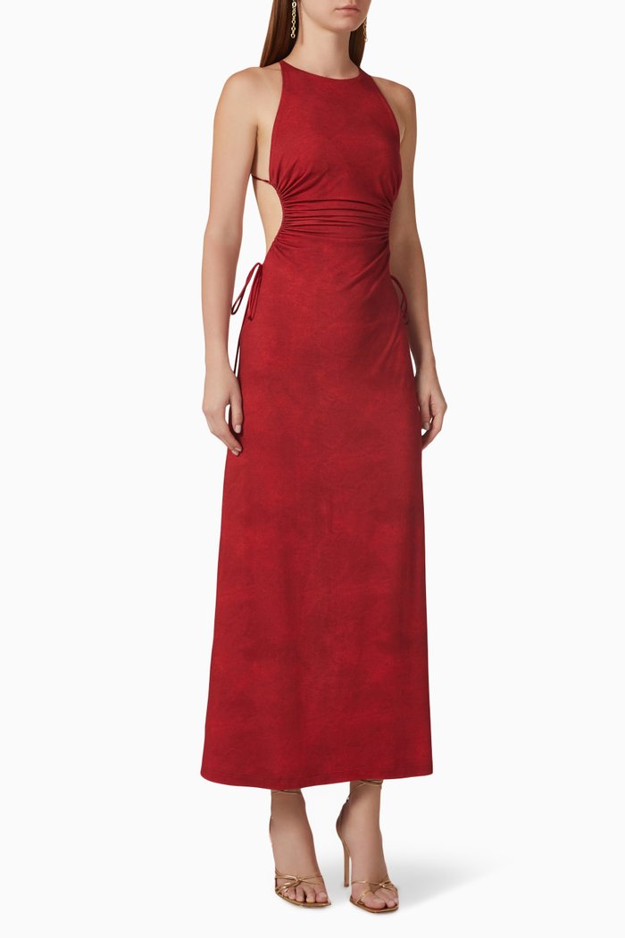 

Bik Open Back Dress, Red