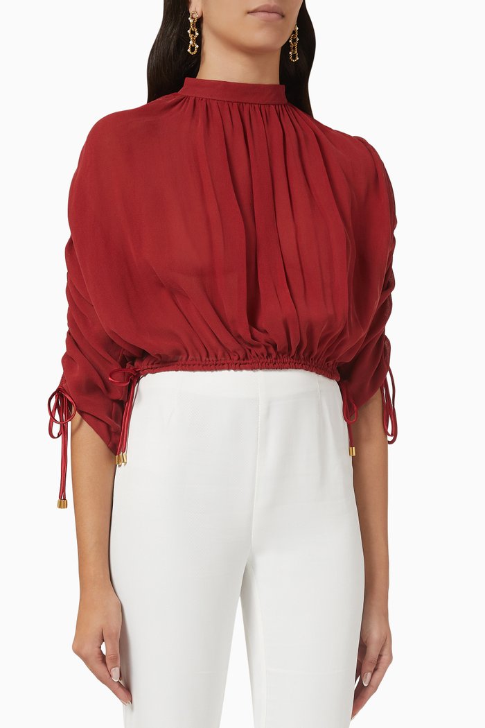 

Clay Eli Top in Georgette, Red