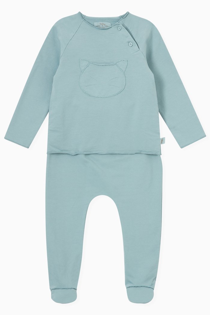 

Top and Footed Trousers, Blue