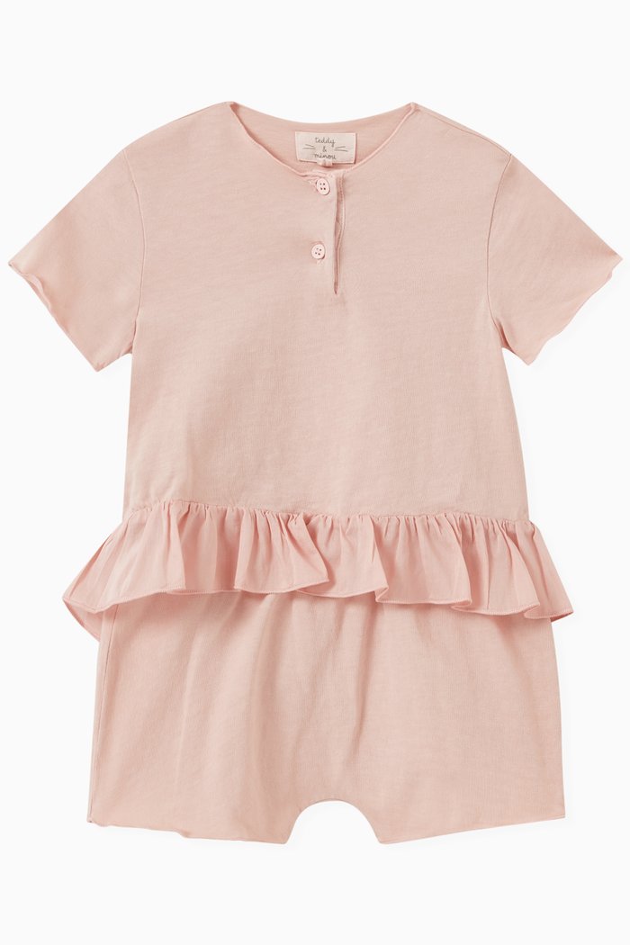 

T-shirt & Shorts in Cotton, Set of Two, Pink