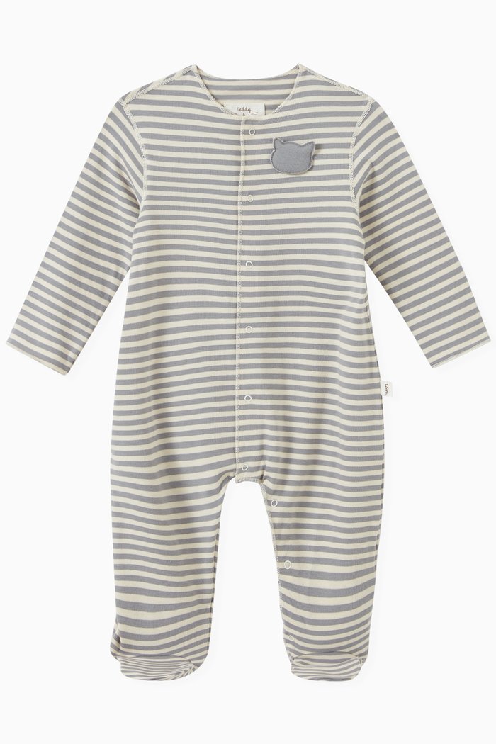 

Striped Pyjamas in Jersey, Grey
