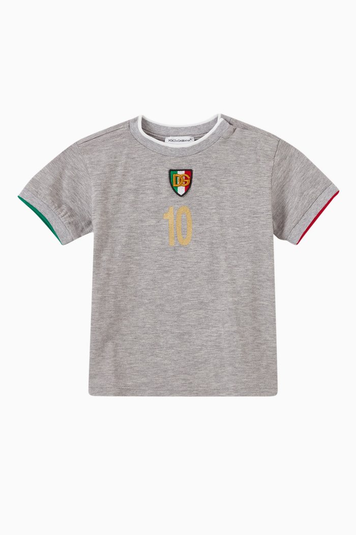 

Logo Patch T-Shirt in Jersey, Grey