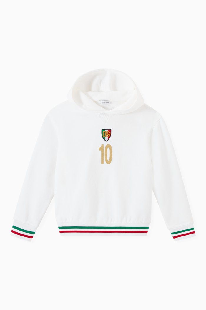 

Italia Hoodie in Cotton Jersey, White