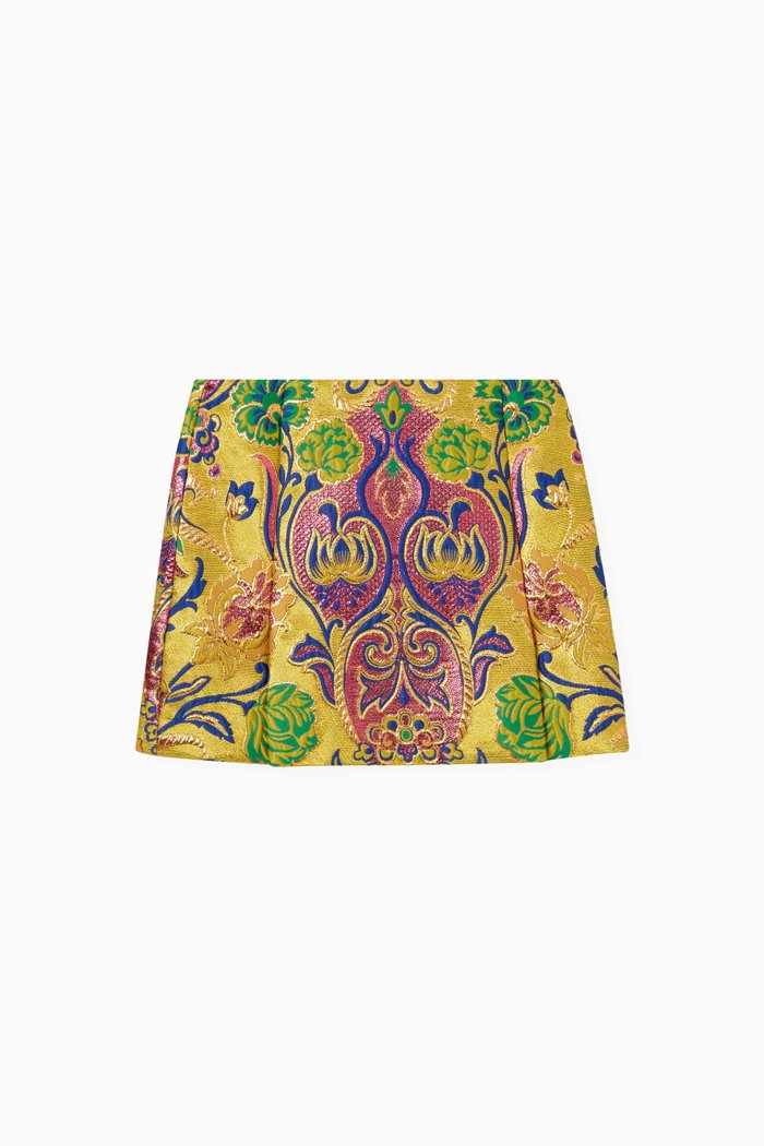 

Floral Lurex Jacquard Skirt, Multicolour