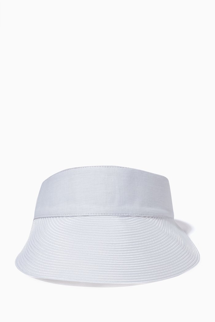 Berenice Visor Cap in Polypropylene, White