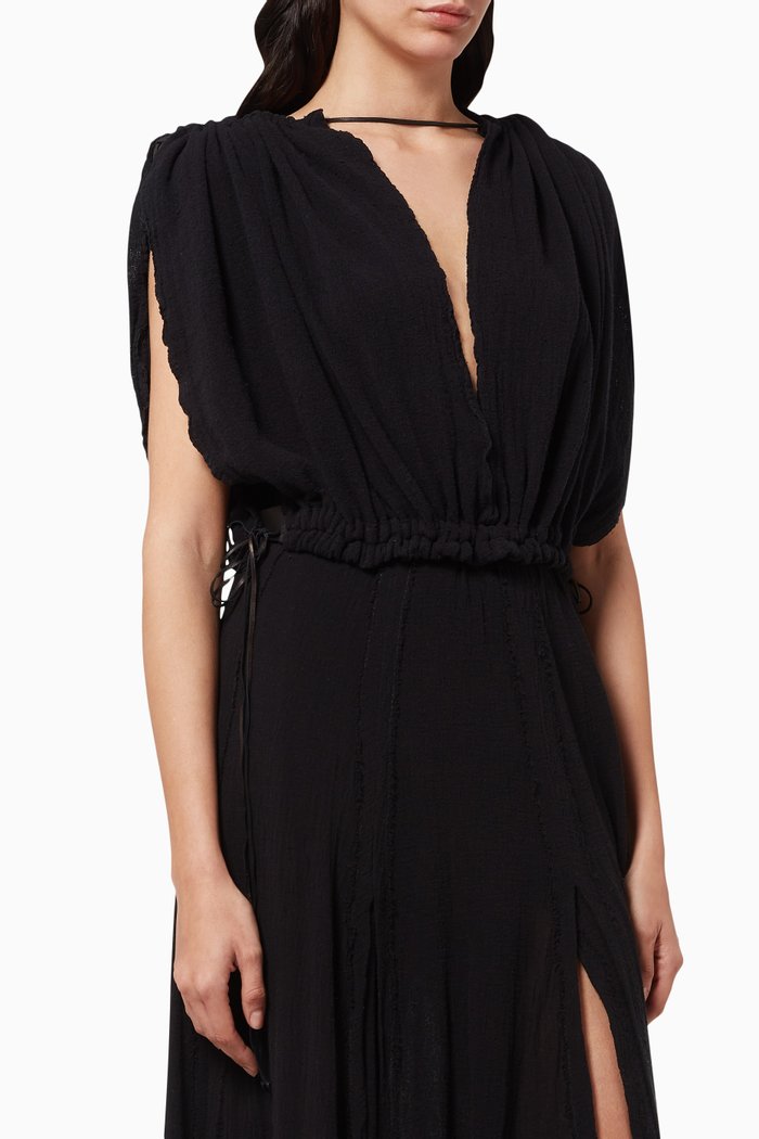 

Chiople Crop Top in Cotton Gauze, Black