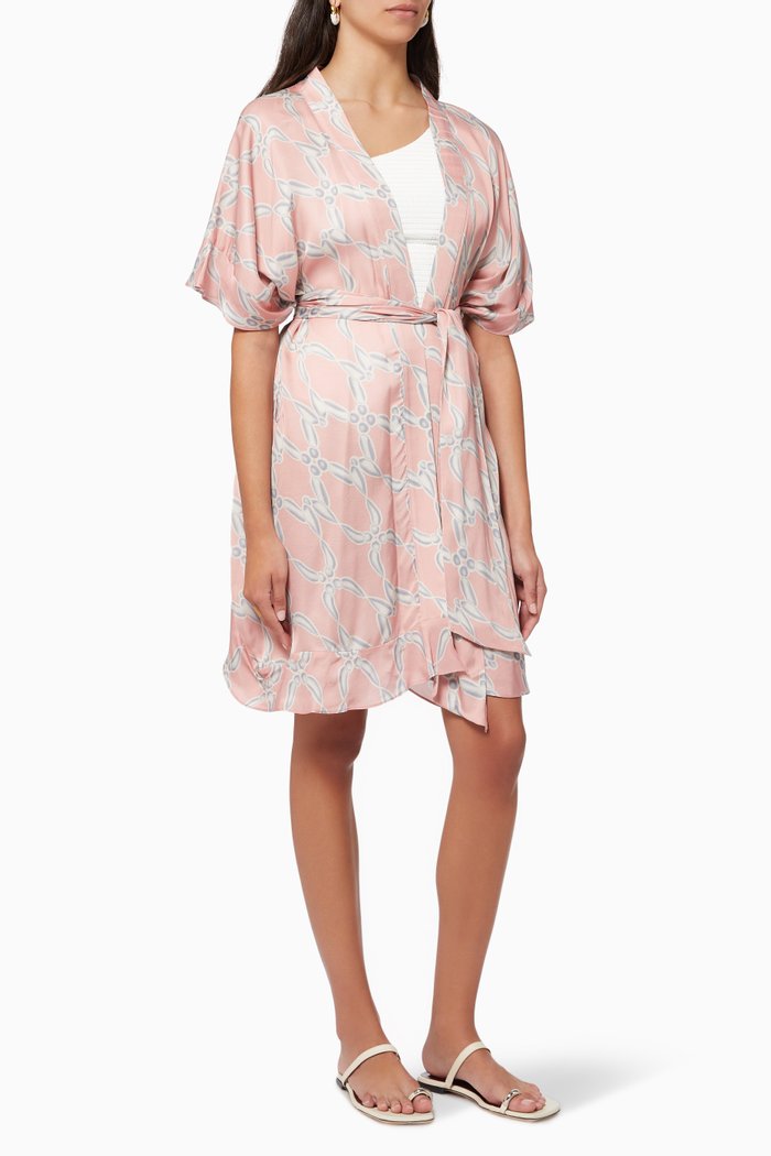 

Liza Short Kimono in Viscose, Pink