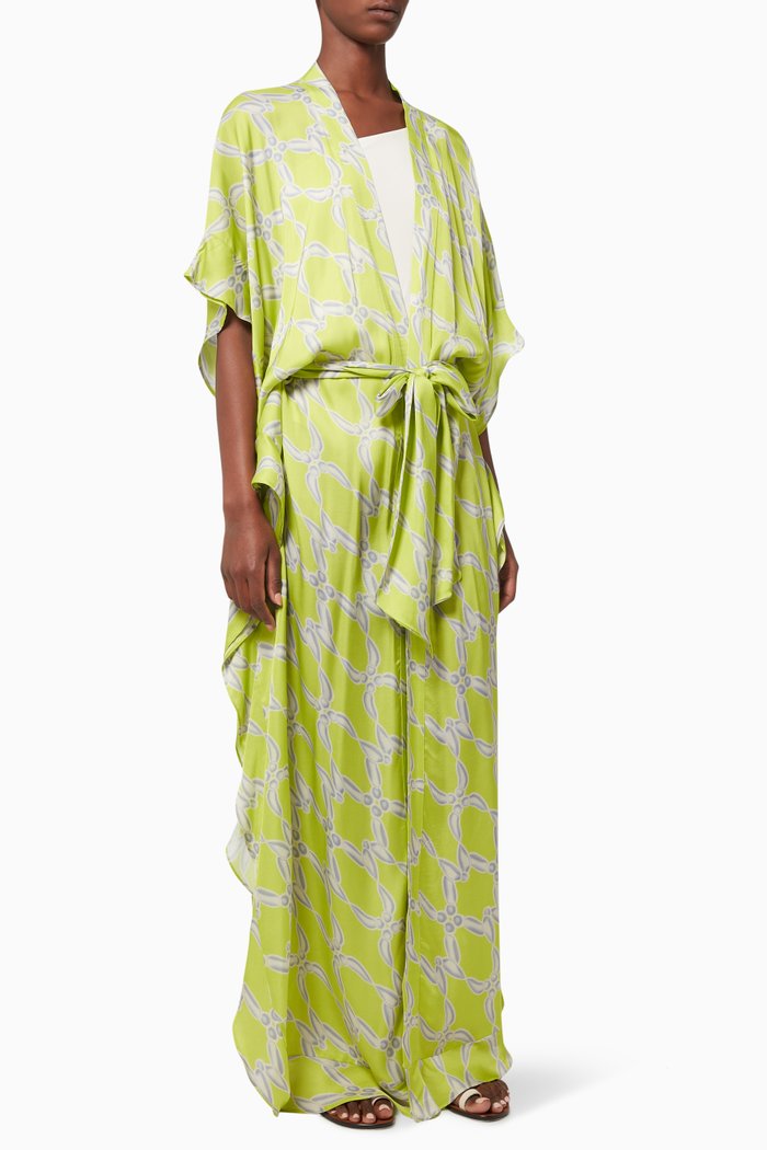 

Liza Long Kimono in Viscose, Yellow