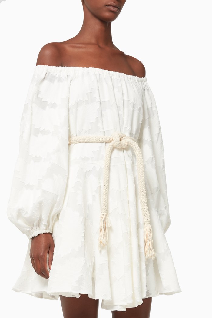 

Charlize Mini Dress in Cotton, White