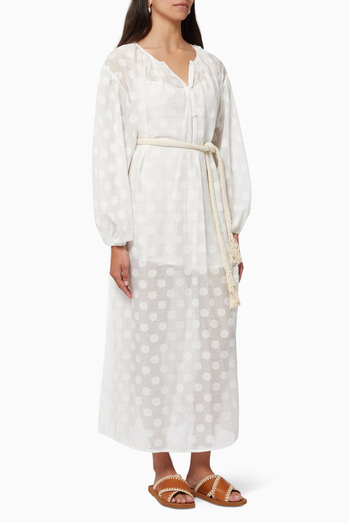 

Mabelle Dress in Cotton Gauze, White