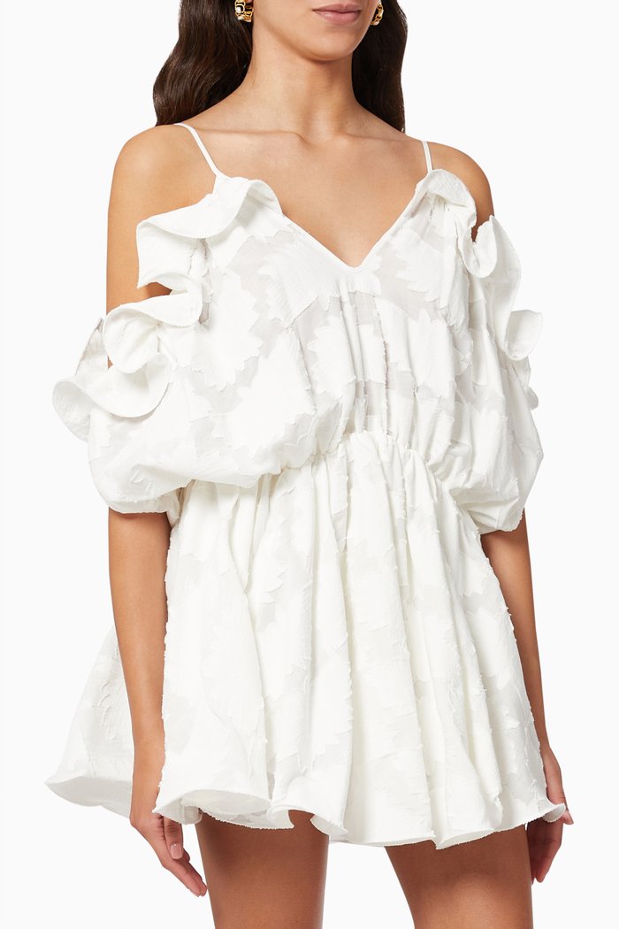 

Faith Mini Dress in Polyester, White