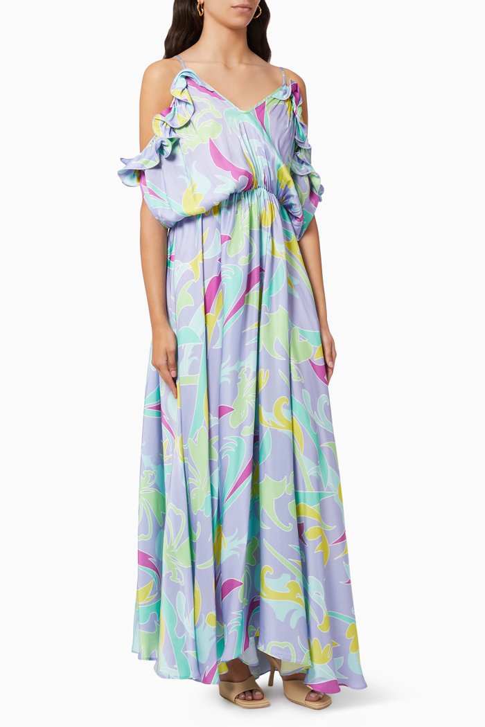 

Faith Maxi Dress in Recycled Polyester, Multicolour