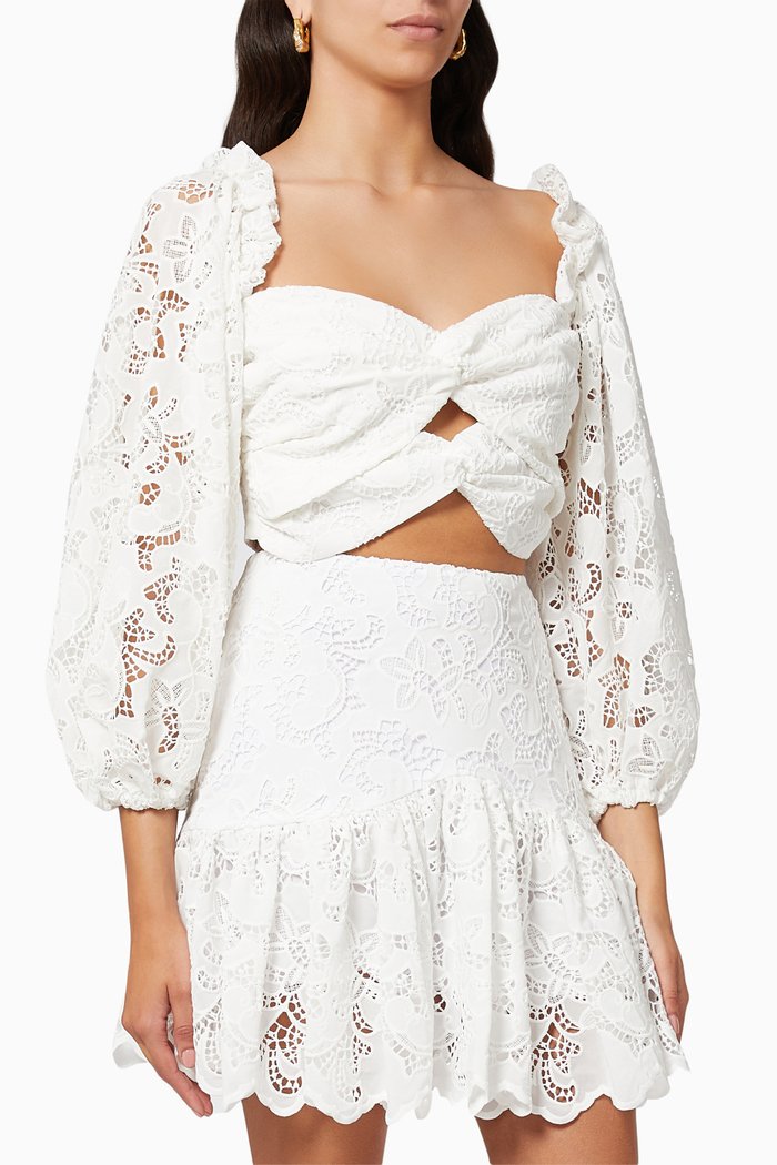 

Vanessa Blouse in Lace, White