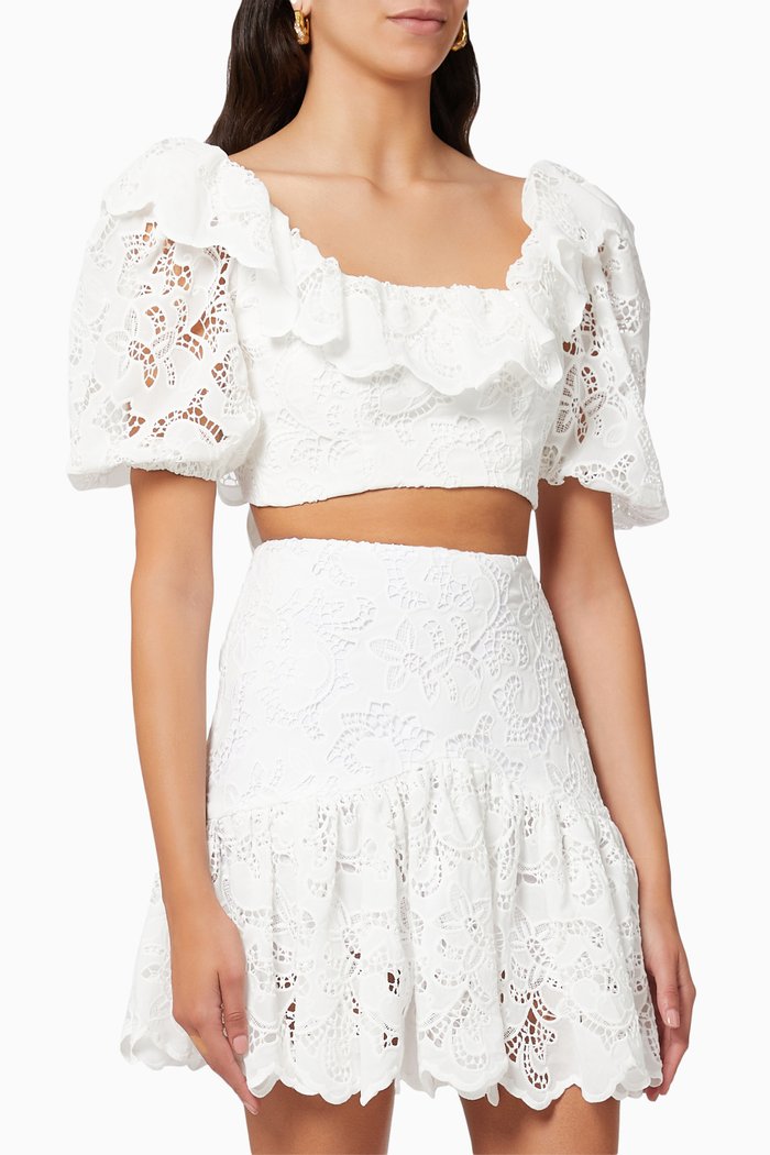 

Libby Blouse in Lace, White
