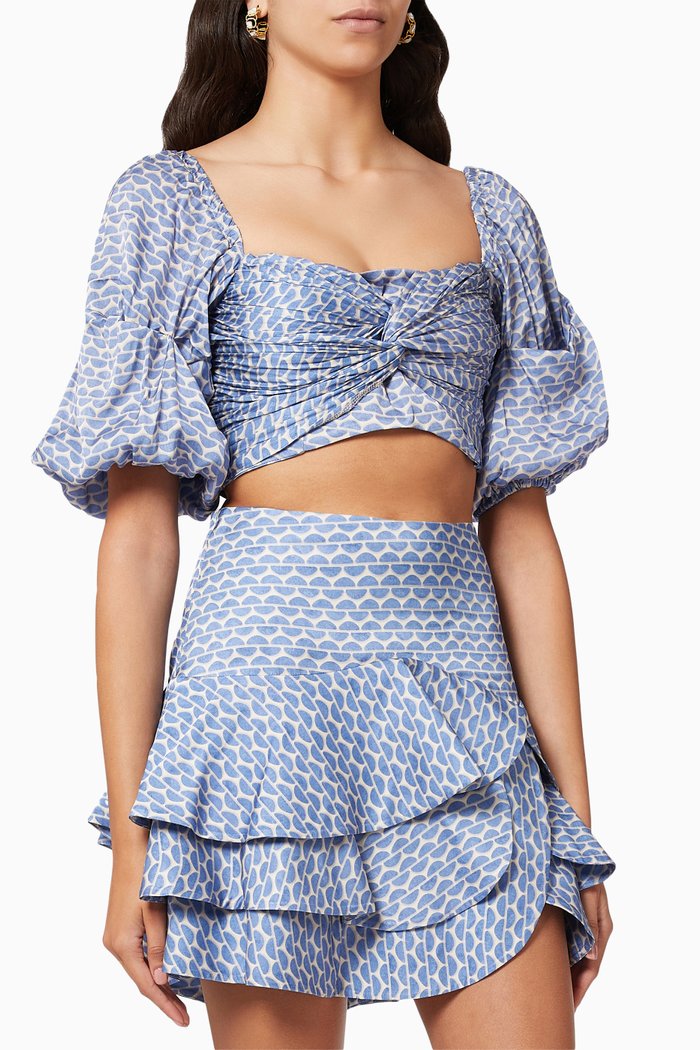 

Serena Blouse in Viscose, Blue
