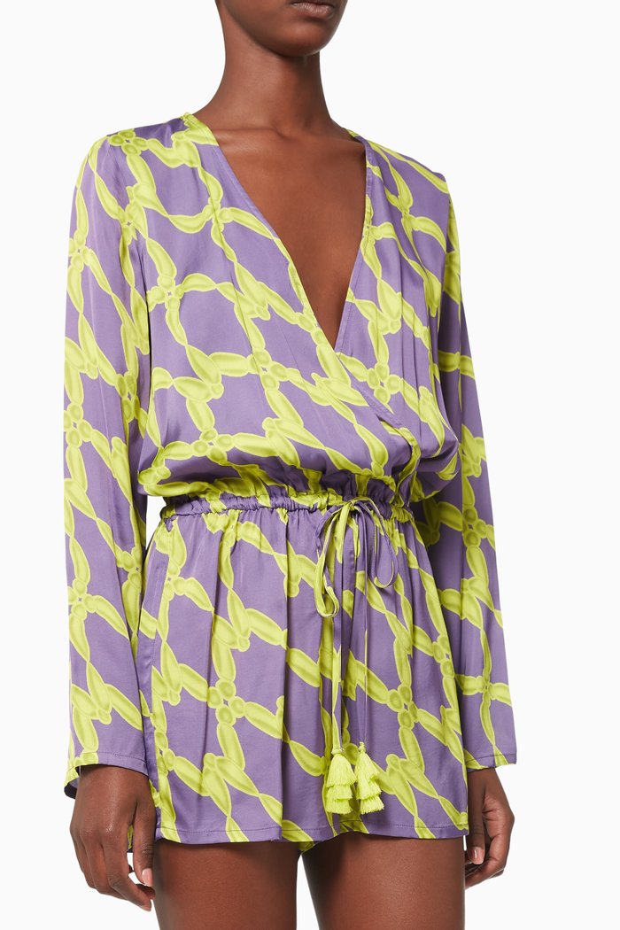 

Jasmine Romper in Floss Viscose, Multicolour