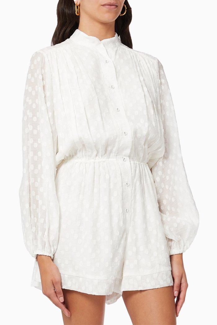 

Candice Romper in Viscose, White